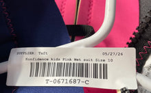 Load image into Gallery viewer, Konfidence Unisex Kids Pink Short Sleeve Zipper Shortie Wetsuit Size 7-8 Years
