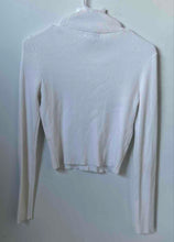 Load image into Gallery viewer, Calvin Klein Womens White Ribbed Long Sleeve Turtleneck Pullover Sweater Size S
