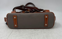 Load image into Gallery viewer, Dooney &amp; Bourke Womens Gray Brown Pebble Leather Bottom Studs Backpack
