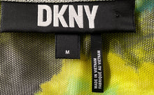 Load image into Gallery viewer, DKNY Womens Multicolor Tie-Dye Short Sleeve Square Neck Blouse Top Size Medium
