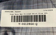 Load image into Gallery viewer, Hugo Boss Mens White Blue Plaid Long Sleeve Slim Fit Button-Up Shirt Size XXL

