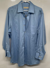 Load image into Gallery viewer, Michael Kors Mens Light Blue Cotton Long Sleeve Dress Shirt Size 16 1/2

