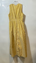 Load image into Gallery viewer, Urban Outfitters Womens Yellow Striped Deep V-Neck Button Front Sundress Sz S-P

