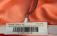 Load image into Gallery viewer, David's Bridal Womens Peach Halter Neck Evening Gown A-Line Dress Size 10
