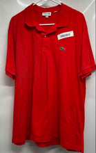 Load image into Gallery viewer, Lacoste Mens Red Cotton Short Sleeve Collared Classic Fit Polo Shirt Size 3XL
