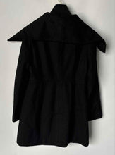 Load image into Gallery viewer, Nine West Womens Black Long Sleeve Collared Pockets Button Front Pea Coat Size 6
