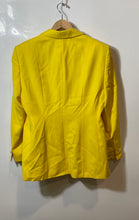 Load image into Gallery viewer, Authentic Escada Womens Yellow Long Sleeve One-Button Blazer Size EUR 44
