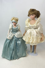 Load image into Gallery viewer, 2 Pcs Franklin Heirloom Disney Cinderella &amp; Brinn&#39;s Collectible Porcelain Dolls
