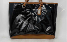 Load image into Gallery viewer, Nine West Womens Black Brown Leather Charm Inner Pocket Tote Handbag With Wallet
