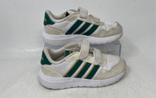 Load image into Gallery viewer, Adidas Kids Run 60s White Green Low Top Adjustable Strap Running Shoes Size 1
