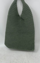 Load image into Gallery viewer, The Sak Womens Green Crochet Shoulder Strap Zipper Pockets Lined Hobo Bag
