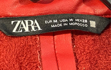 Load image into Gallery viewer, Zara Womens Red Long Sleeve Collared Short Shirt Dress Size Medium
