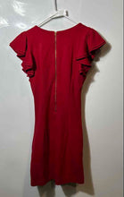 Load image into Gallery viewer, French Connection Womens Red Short Flutter Sleeve Surplice Neck Mini Dress Sz 8
