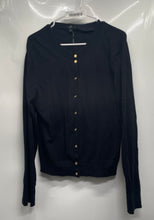 Load image into Gallery viewer, J. Crew Womens Black Cotton Long Sleeve Button Front Cardigan Sweater Size XL
