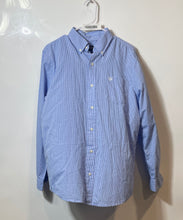 Load image into Gallery viewer, Chaps Mens Blue Plaid Long Sleeve Collared Easy Care Button-Up Shirt Size Medium
