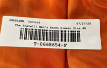 Load image into Gallery viewer, The Fratelli Mens Brown Long Sleeve Notch Collar 2-Button Blazer Size 48
