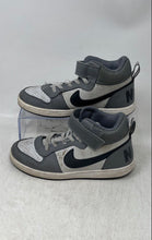 Load image into Gallery viewer, Nike Boys Court Borough Mid 870026-009 Gray Leather Sneaker Shoes Size 1Y
