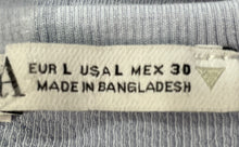 Load image into Gallery viewer, Zara Womens Light Blue Short Sleeve Crew Neck Pullover Cropped T-Shirt Size L
