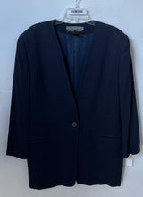 Load image into Gallery viewer, Ellen Tracy Womens Blue Single Breasted One-Button Blazer Size 14 With Tag
