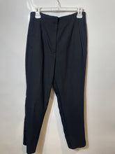 Load image into Gallery viewer, Zara Womens Black Flat Front Pockets Comfort Straight Leg Dress Pants Size L
