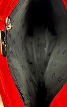 Load image into Gallery viewer, Aigner Womens Red Animal Print Inner Pockets Shoulder Handbag
