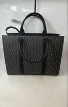 Load image into Gallery viewer, Mido Womens Gray Black Geometric Bottom Studs Detachable Strap Tote Handbag
