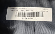 Load image into Gallery viewer, Oscar De La Renta Mens Blue Notch Lapel Single Breasted Two-Button Blazer Sz 40S
