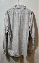 Load image into Gallery viewer, Michael Kors Mens Gray White Plaid Cotton Dress Shirt Size XL 17-17.5 34/35
