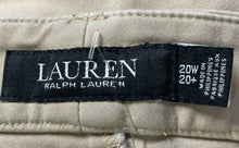 Load image into Gallery viewer, Lauren Ralph Lauren Mens Khaki Flat Front Straight Leg Dress Pants Size 20W/20
