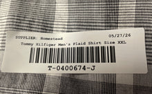 Load image into Gallery viewer, Tommy Hilfiger Mens Gray Plaid Slim Fit Stretch Button-Up Shirt Size XXL
