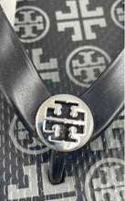 Load image into Gallery viewer, Authentic Tory Burch Womens Black Printed Slip-On Flip-Flop Sandals Size 6

