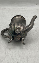Load image into Gallery viewer, Vintage Silverplated Footed Miniature Victorian Teapot With Handle &amp; Lid
