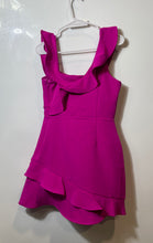 Load image into Gallery viewer, Express Womens Pink Sleeveless Regular Fit Side Zipper Ruffle Mini Dress Size S

