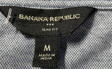 Load image into Gallery viewer, Banana Republic Mens Blue Slim Fit Collared Long Sleeve Button-Up Shirt Size M
