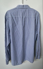 Load image into Gallery viewer, Calvin Klein Mens Blue White Plaid Print Long Sleeve Button-Up Shirt Size XL
