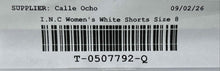 Load image into Gallery viewer, INC International Concepts Womens White Slash Pocket Bermuda Shorts Size 8
