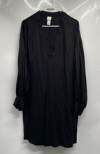Load image into Gallery viewer, H&amp;M Womens Black Long Sleeve V-Neck Pullover Side Slit Sheath Dress Size Large
