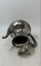 Load image into Gallery viewer, Pairpoint Silver-Tone Engraved Round Base Hinged Lid Serving Teapot
