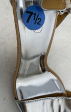 Load image into Gallery viewer, Coach Womens Sharrin Q1884 Silver-Tone Brown Ankle Strap Sandals Size 7.5 B
