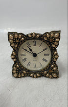 Load image into Gallery viewer, Set Of 2 Pcs Assorted Pearl Metal Body Mini Analog Quartz Desk Clocks Not Tested
