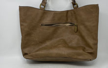 Load image into Gallery viewer, Darcy Marks Womens Brown Leather Double Handles Pockets Studded Shoulder Bag
