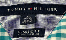 Load image into Gallery viewer, Tommy Hilfiger Mens Blue White Check Classic Fit Cotton Button-Up Shirt Size XL
