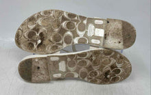 Load image into Gallery viewer, Coach Womens Piccadilly A6307 White Open Toe Flat Thong Sandals Size 6B
