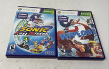 Load image into Gallery viewer, Lot Of 2 Xbox 360 Kinect Sonic Free &amp; Riders Wipeout 2 Video Games Not Tested
