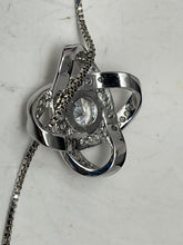 Load image into Gallery viewer, Women's Silver-Tone Interlocking Pattern Chain Necklace (NCL)
