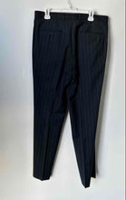 Load image into Gallery viewer, Hugo Boss Mens Blue Stripe Flat Front Straight Leg Dress Pants Size 42L
