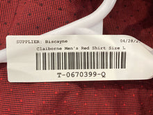 Load image into Gallery viewer, Claiborne Mens Red Cotton Slim Fit Stretch Long Sleeve Button-Up Shirt Size L
