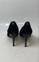 Load image into Gallery viewer, Antonio Melani Womens Black Cap Toe Rhinestone Slip-On Pump Heels Size 8.5M

