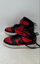 Load image into Gallery viewer, Nike Kids Court Borough Mid 2 CD7782-003 Red Black Sneakers Shoes Size 7Y
