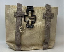 Load image into Gallery viewer, Guess Womens Beige Double Handle Inner Pockets Shoulder Handbag
